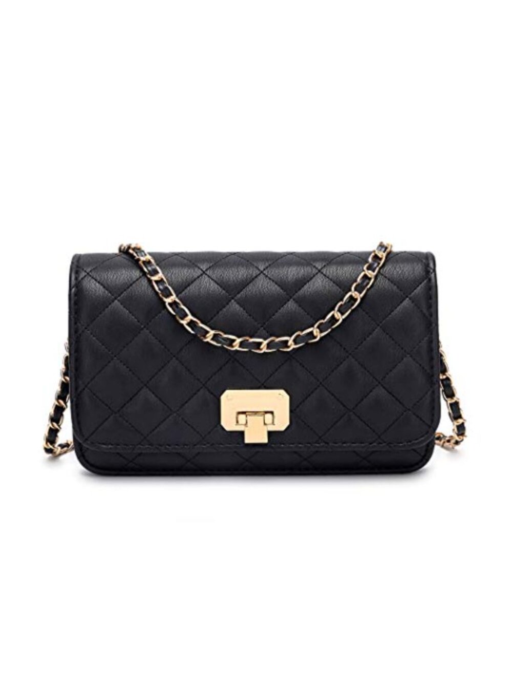 Quilted Crossbody Purse Designer Shoulder Bag with Chain Strap